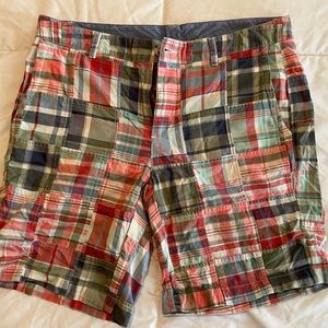 LL Bean Madras print shorts, size 6